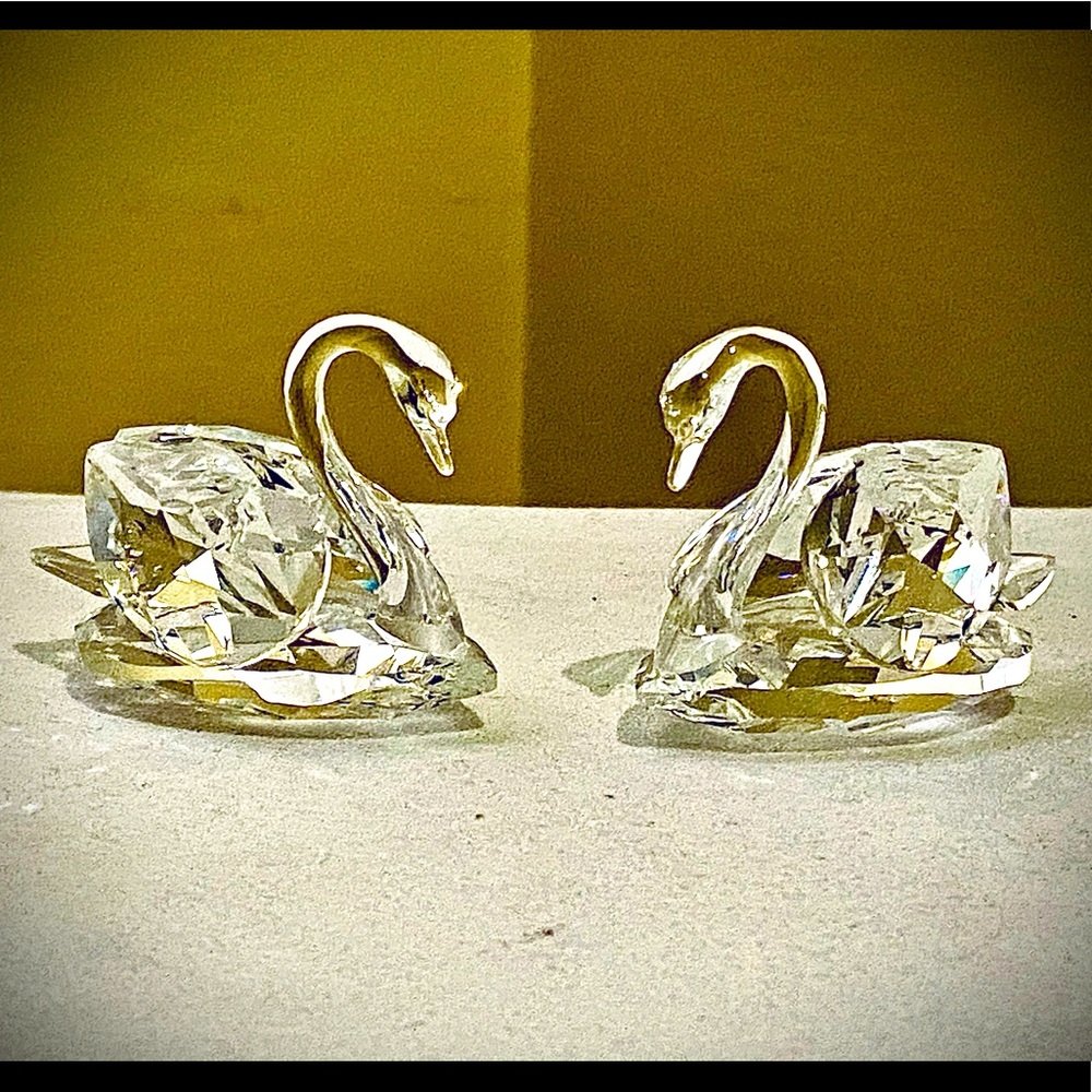 Swarovski Silver Crystal Swans